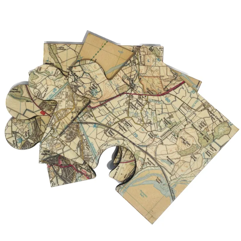 Ulverston Wooden Puzzle Coaster Set-3